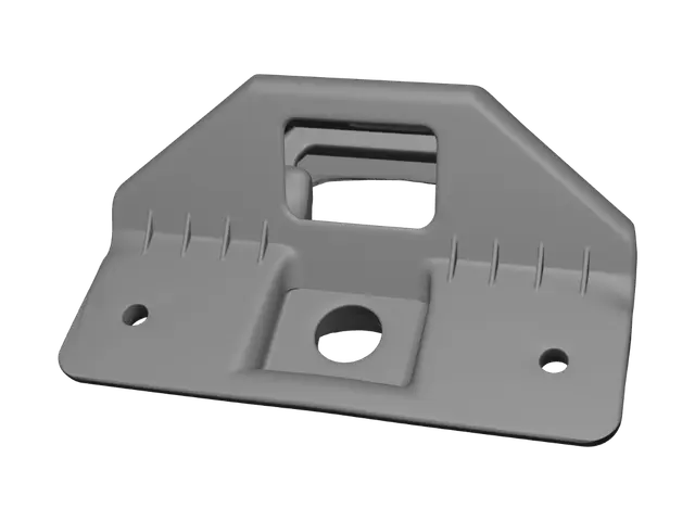 3D model for Center-hole mounting bracket