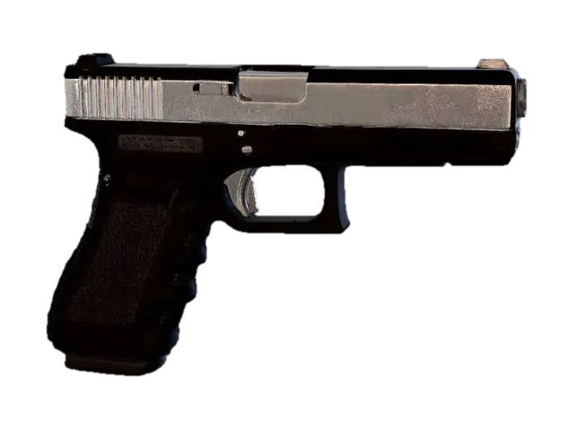 Glock 17 Gen 4 pistol 3D model, vytvořený pomocí AI