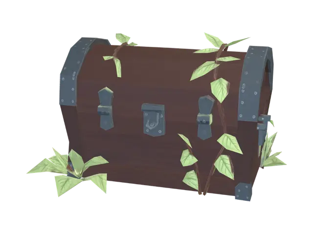Low poly chest - Darkbrown 3D model, vytvořený pomocí AI