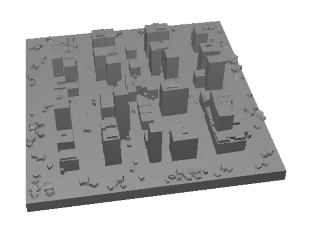 3D model for Isometric City Block