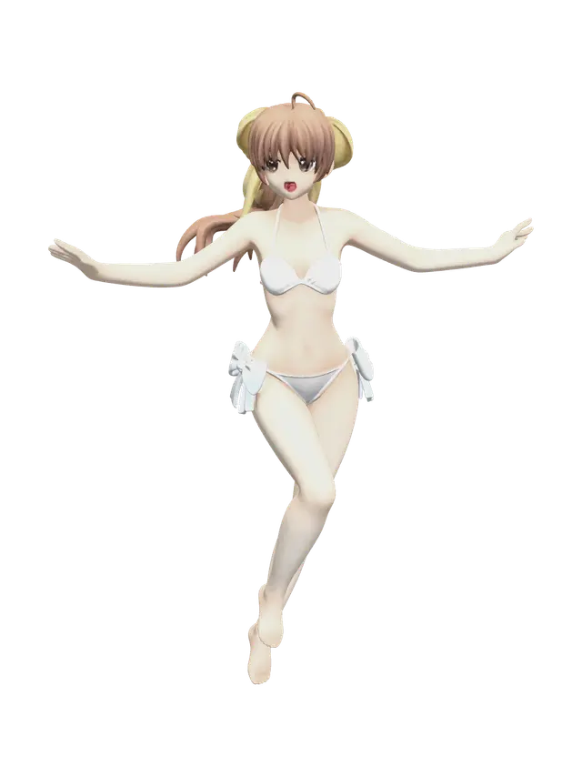 Najimi Osana - Persona 3D model, vytvořený pomocí AI