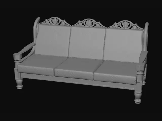 3D model for Marble Swirl Sofa