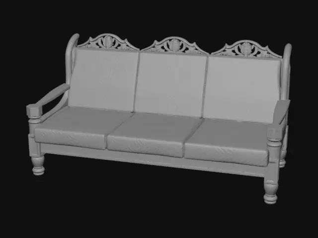 3D model for Marble Swirl Sofa