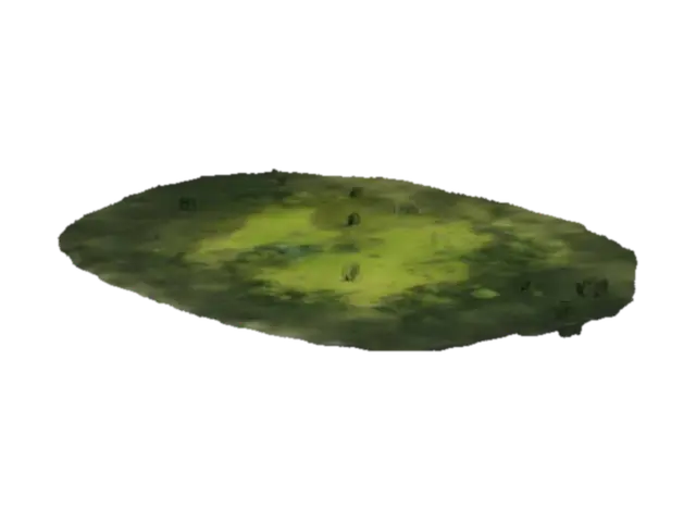 a map with no hills no mountains no ponds only ground and trees 3D model, vytvořený pomocí AI