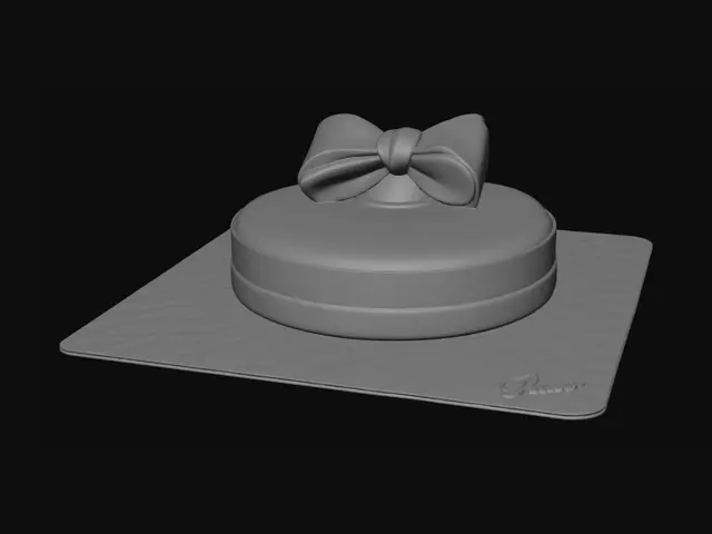 3D model for Lilac Bow Cake
