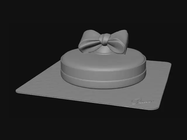 3D model for Lilac Bow Cake