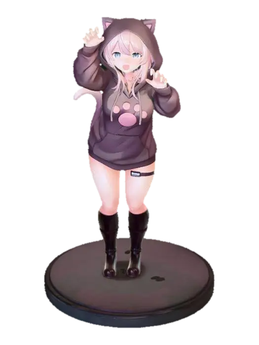 ag - Animegirl 3D model, vytvořený pomocí AI