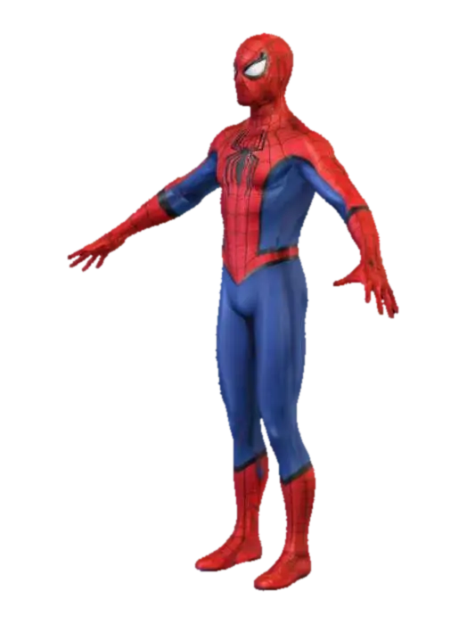 scene - Spiderman 3D model, vytvořený pomocí AI