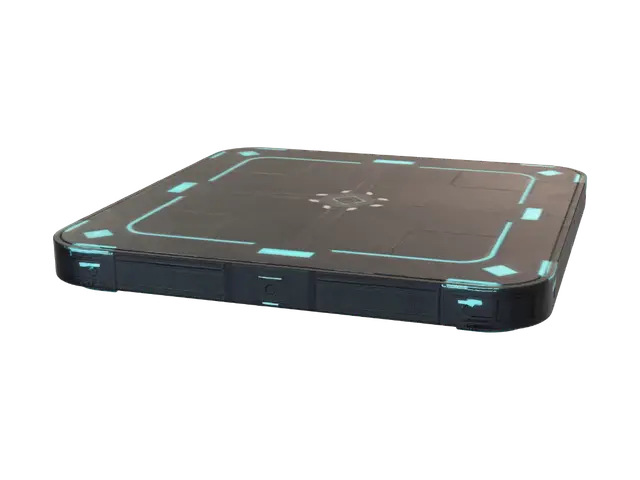 3D model for супер современная космическая модульная прямоугольная плафторма в стиле хайтек 5х5х0.5 м.