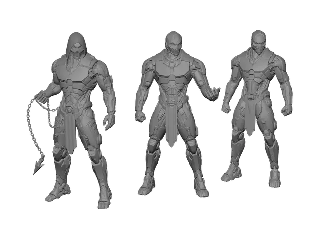 3D model for cyber scorpion, subzero & smoke