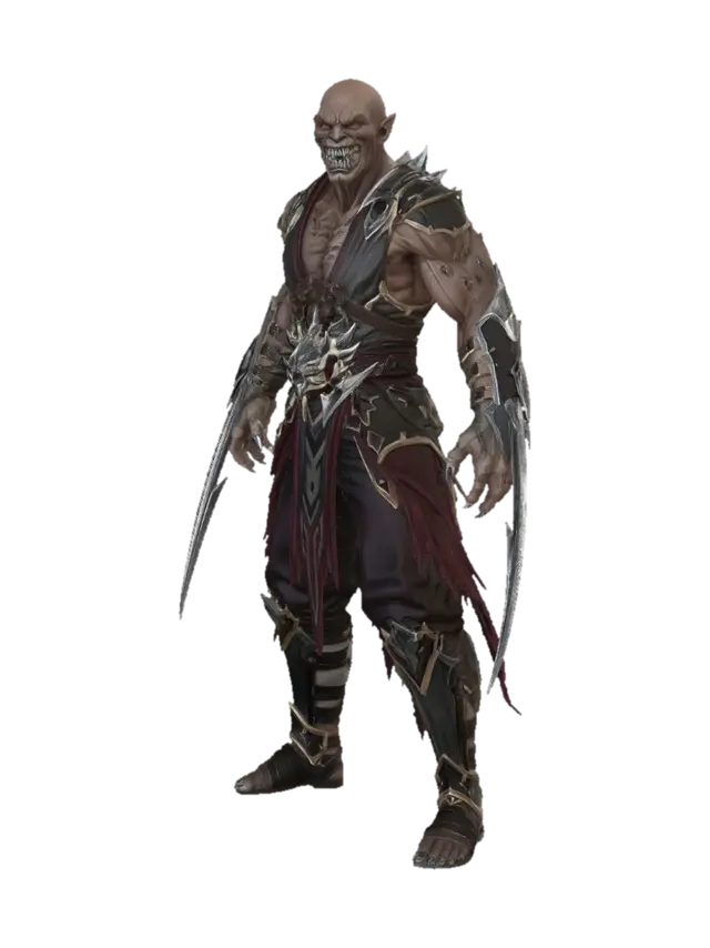Skullbound Warbringer - Mortalkombat 3D model, vytvořený pomocí AI