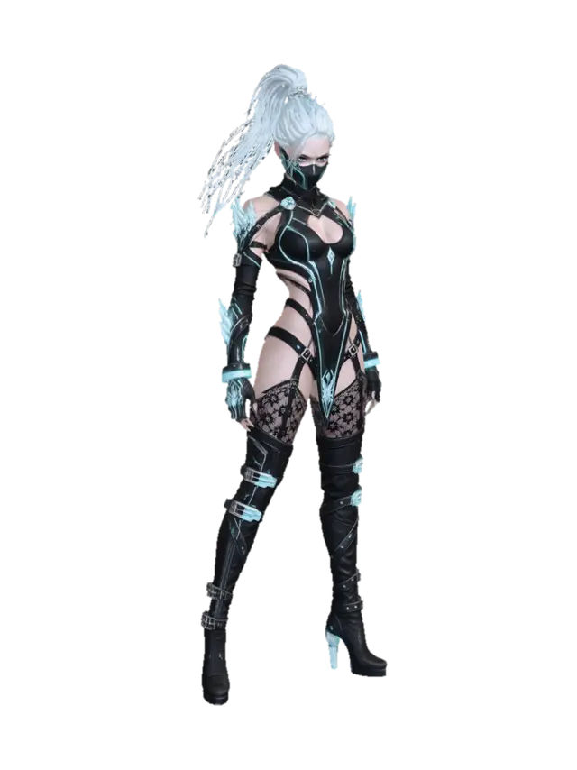 Frost Arctic Ghost 3D - Mortalkombat 3D model, vytvořený pomocí AI
