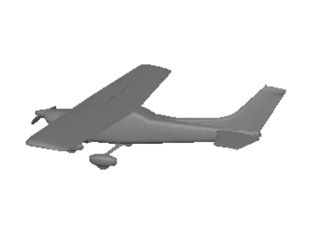 3D model for Sunlit Cessna by the Hangar