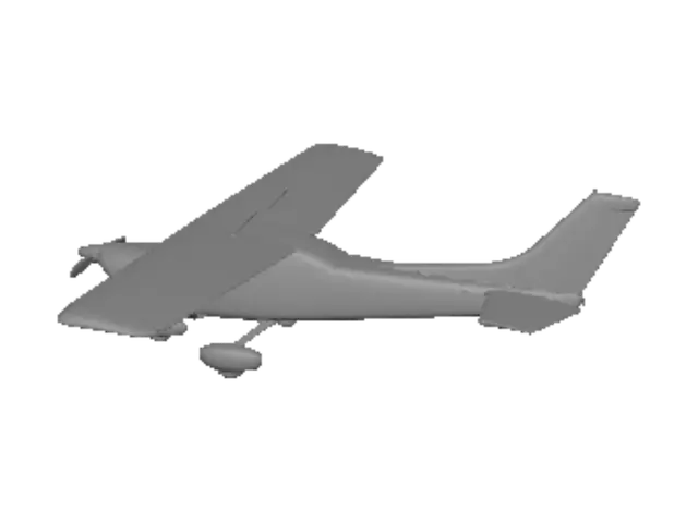 3D model for Sunlit Cessna by the Hangar