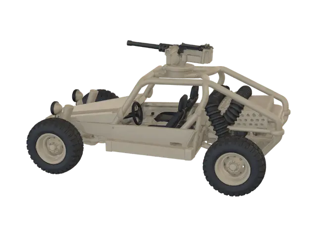 desert_buggy_miniature - Matte 3D model, vytvořený pomocí AI