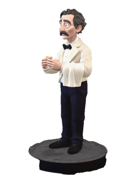 Anxious Aristocrat - Facialexpression 3D model, vytvořený pomocí AI