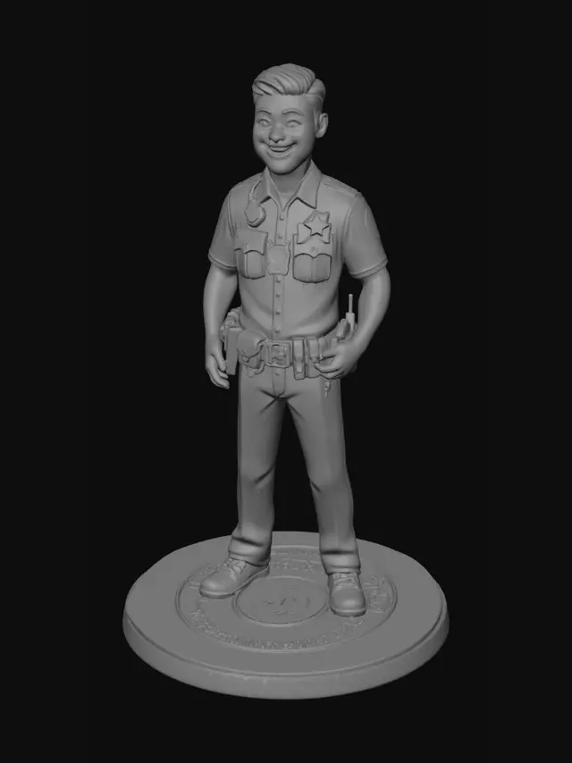 3D model for Slowjamastan Police Officer Figurine