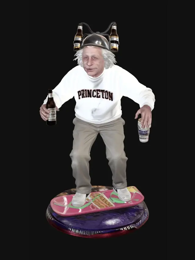3D model for Einstein on a Princeton skateboard