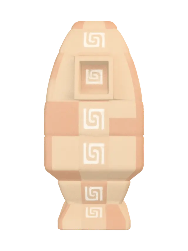 A blocky voxel egg shape, clearly egg-shaped silhouette made of small stacked cubic… - Eggshape-3D-modell, genererad av AI
