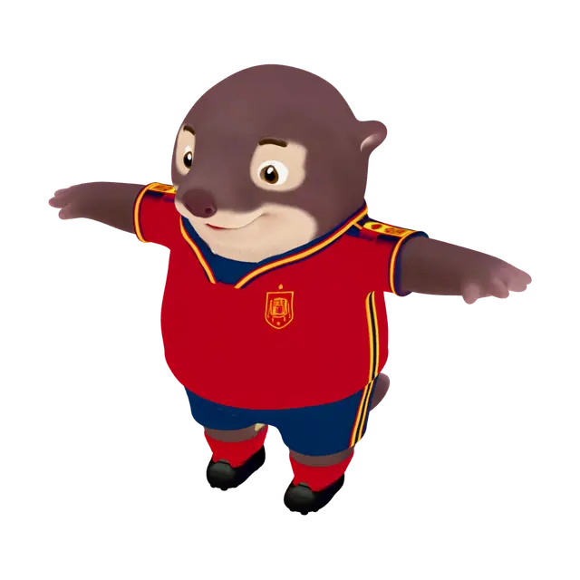 3D model for Cheerful Otter Mascot