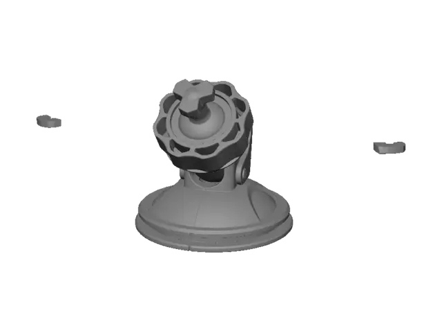 3D model for Suction cup car phone mount