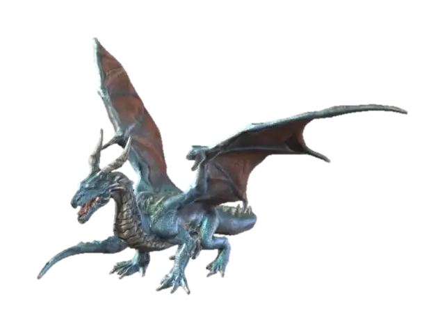 Styled detailed fantasy dragon, #game figure# - Project 3D model, vytvořený pomocí AI