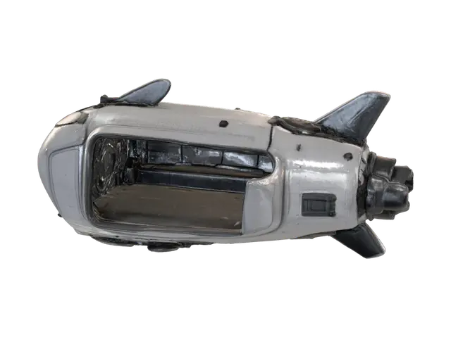 Stellar Shuttle Interior 3D model, vytvořený pomocí AI
