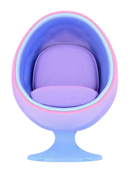 Cozy Pod Chair 3D model, vytvořený pomocí AI