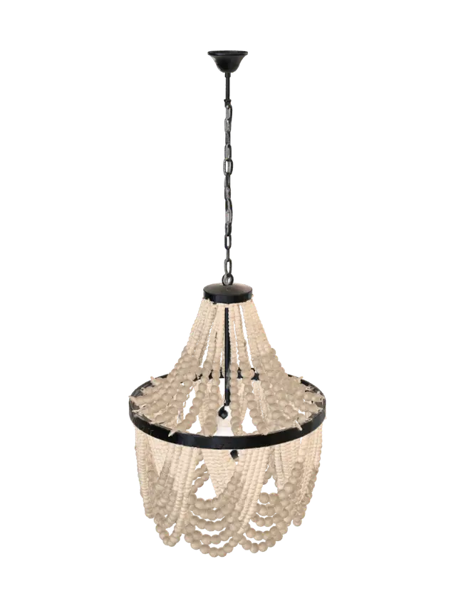Boho Beaded Chandelier - Macrame-3D-modell, genererad av AI