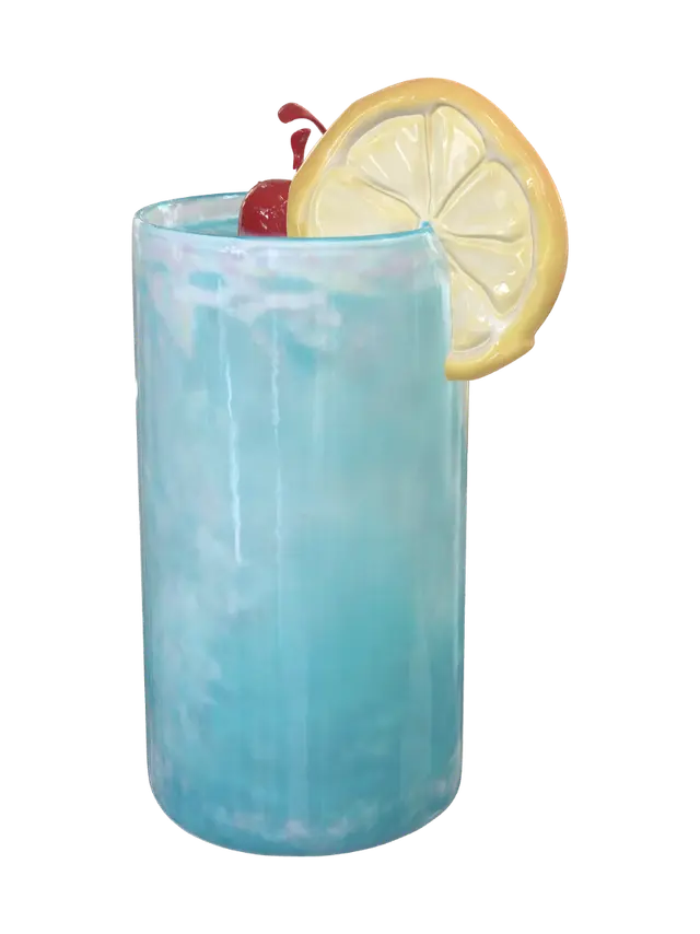 Blue Lemonade Spritz - Refreshing 3D model, vytvořený pomocí AI