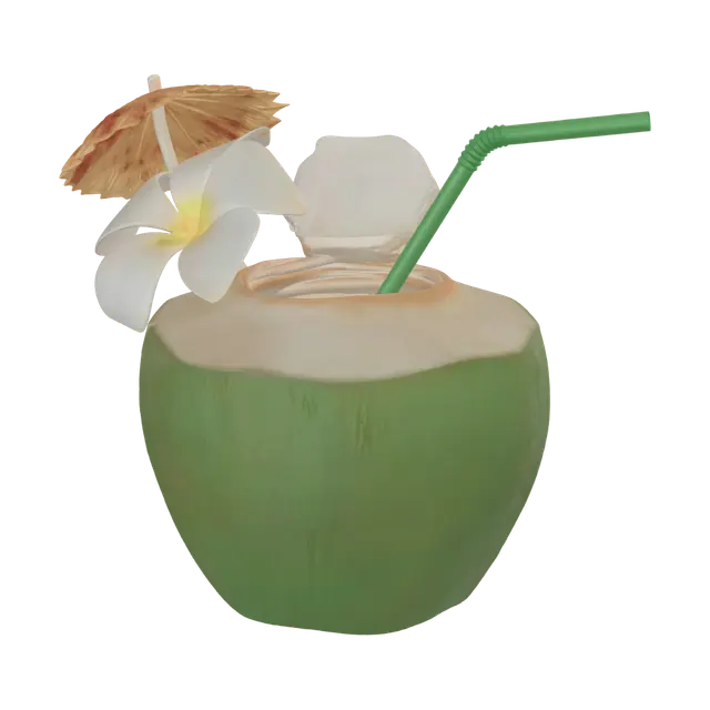 Coconut Breeze - Refreshing 3D model, vytvořený pomocí AI