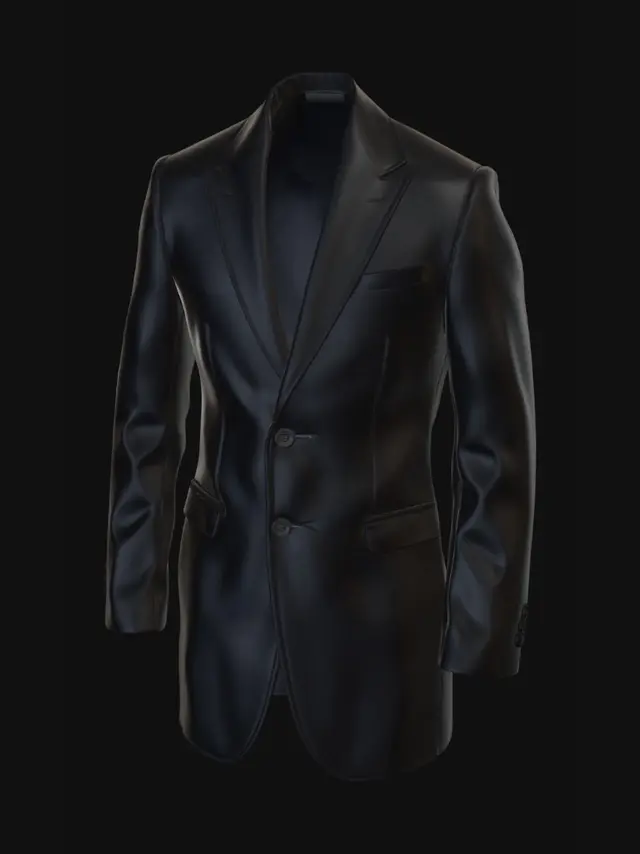 3D model for game ready, suit coat