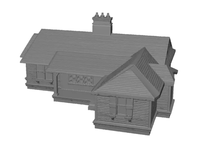 3D model for Grey Roofed Cottage