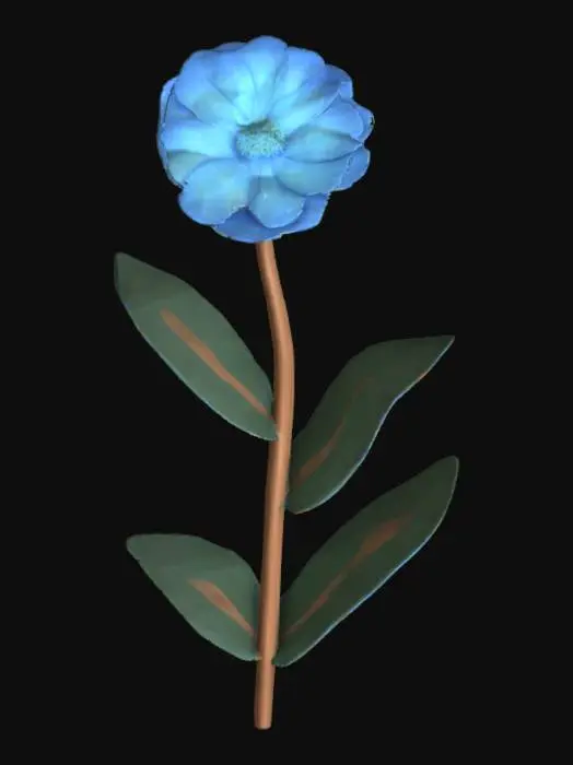 3D model for Blue Blossom, #SketchTo3D#