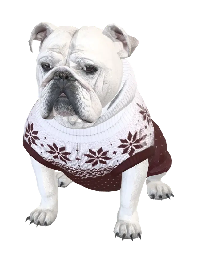Bulldog - Sweater 3D model, vytvořený pomocí AI