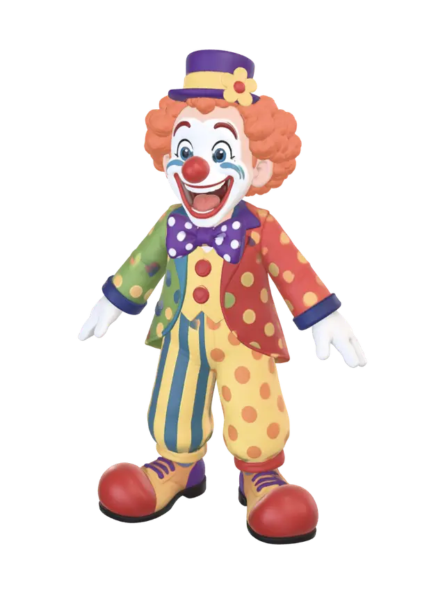 the clown - Jolly 3D model, vytvořený pomocí AI