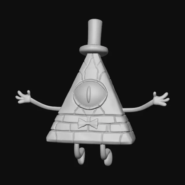 3D model for For the object: Bill Cipher's specific pose (e.g., with arms extended, spinning), or additional details like small limbs.
For the style: More specific artistic styles (e.g., "cel-shaded," "hyperrealistic," "pixel art," "steampunk").
For the color: Specific shades of yellow (e.g., "fluorescent yellow," "mustard yellow") or details on how colors transition.
For the material: More detailed material properties (e.g., "glowing arcane energy," "cracked stone," "molten gold," "smooth polished enamel").
For the aesthetic: The overall mood or atmosphere (e.g., "eerie and unsettling," "whimsical and magical," "ancient and powerful").