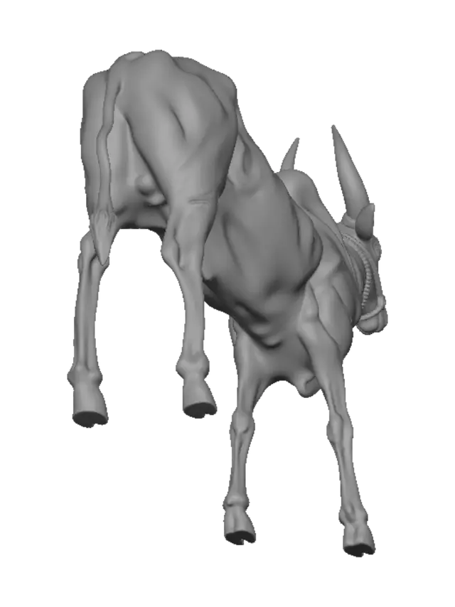 3D model for Ivory Horned Bull