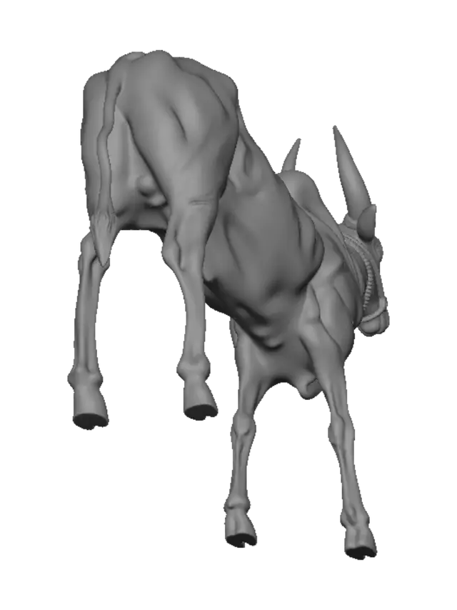3D model for Ivory Horned Bull