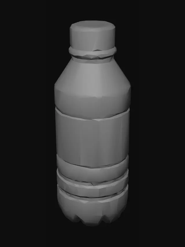 3D model for Blue-Capped Plastic Water Bottle