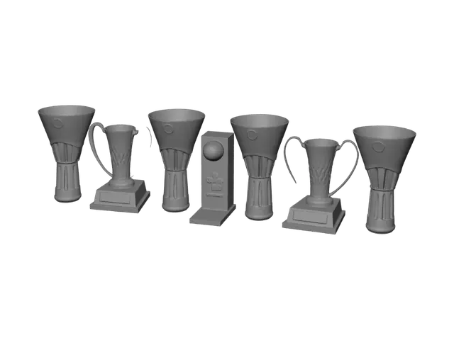 3D model for Panathinaikos 7 European Trophies