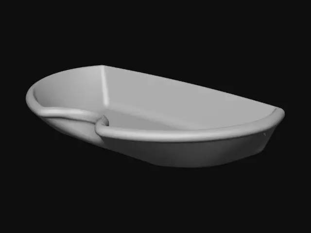 3D model for Curved Black Goggle Frame