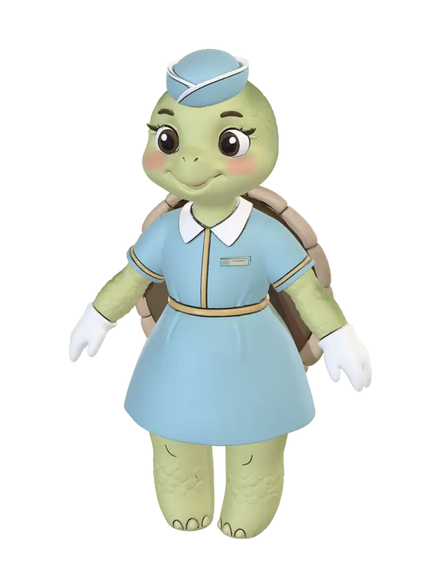 3D model for Keep the exact same character design, face, body, outfit and colors. Adjust ONLY the pose to a proper neutral A-pose for 3D rigging: standing perfectly upright facing forward, legs straight and slightly apart, both arms held slightly away from the torso at a natural angle with a visible gap between arms and body, hands open and relaxed at sides, fully symmetrical front-facing stance, plain white background, full body head to feet visible