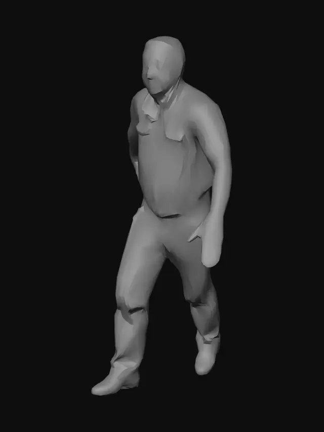 3D model for Stone Wall Portrait