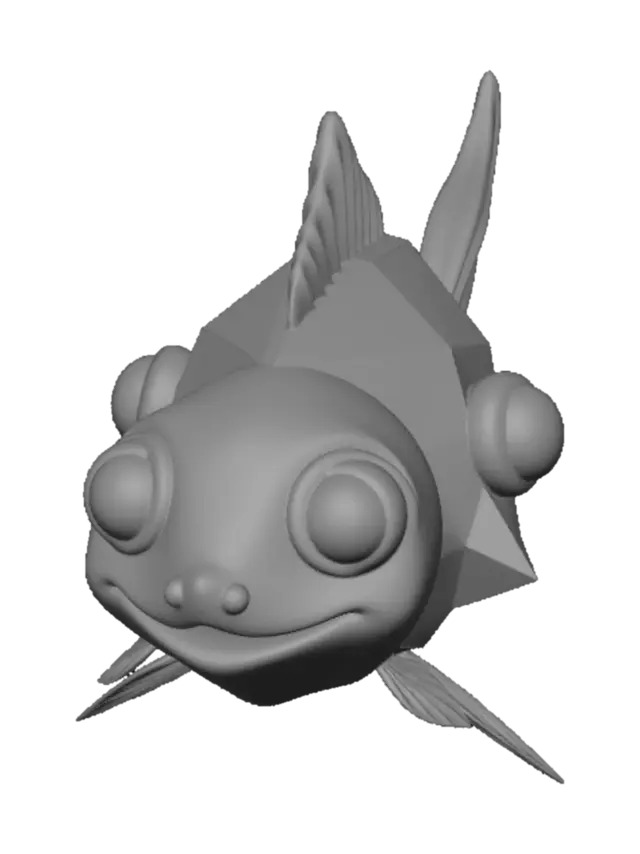 3D model for MASTER STYLE PREFIX:
cute stylized low poly Roblox fish model, cohesive aquarium simulator art style, simple geometry, clean topology, chunky readable silhouette, smooth soft shading, minimal textures, vibrant colors, oversized cute eyes, toy-like proportions, slightly rounded edges, optimized for Roblox, front and side fin detail simplified, game-ready 3D model, centered pose, isolated background, no realism, no photorealistic scales, no detailed water, no environment, consistent polygon density, adorable fantasy-inspired proportions
: A round cute goldfish, flowing tail fins, short chunky body, playful proportions, soft rounded fins, friendly face, for a Roblox game