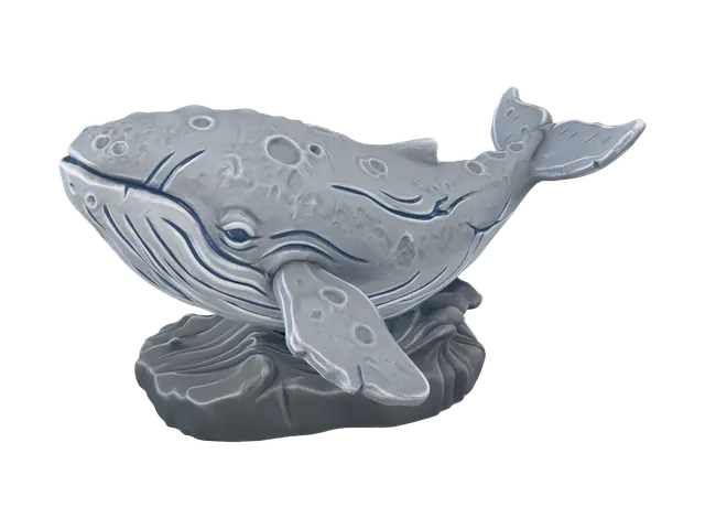 Comet Whale Leviathan - Matte 3D model, vytvořený pomocí AI
