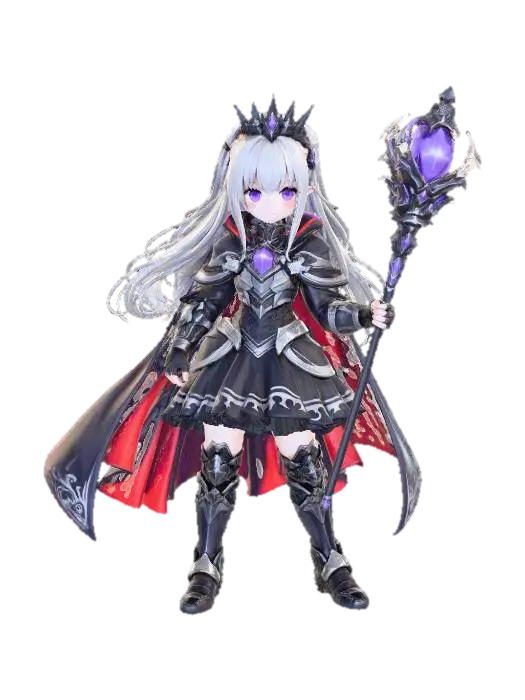 Princess Lilith Umbraxis - Villainess 3D model, vytvořený pomocí AI