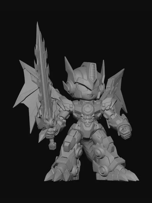 3D model for Crimson Emberblade Dragon