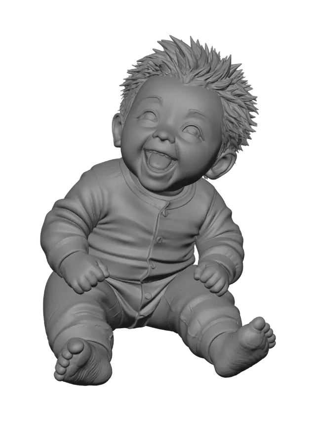 3D model for Laughing Redhead Baby