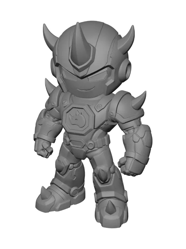 3D model for Bronze Rhino Knight